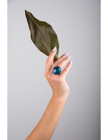 Silver Ring with gemstone.