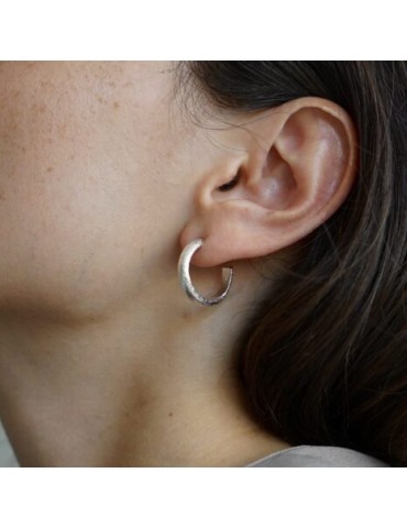 Silver Hoops.