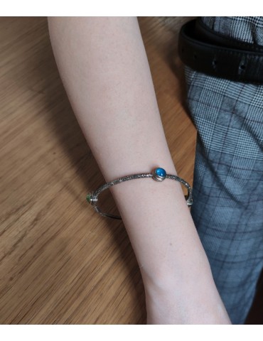 Silver Bracelet with 4...