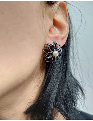 Silver Earrings with...