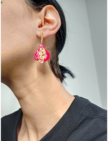 Έθνικ Σκουλαρίκια Με Σμάλτο.