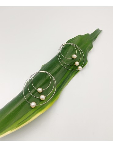 Silver Earrings with...