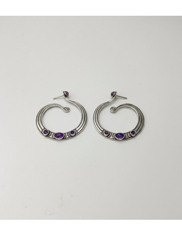 Silver Earrings with...