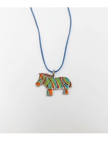 Silver Pendant with Enamel.