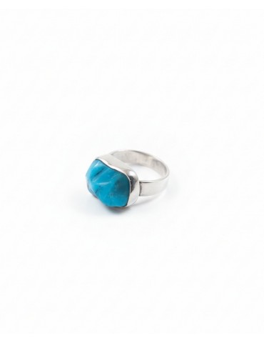 Silver Ring with gemstone.