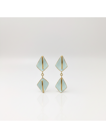 Silver Earrings with Enamel.