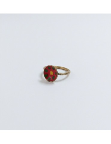 Silver Ring with Enamel.