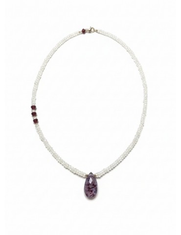 Necklace with gemstones.