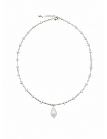 Silver Necklace with...