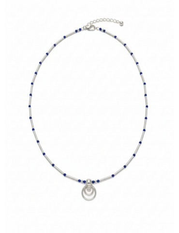 Silver Necklace with stones.