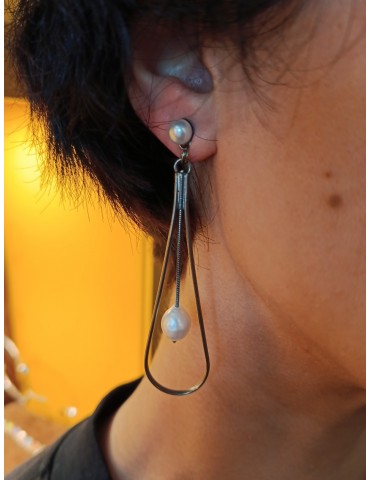 Silver Earrings with...