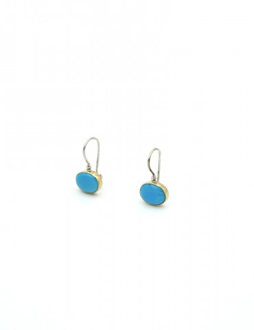 Silver-Gold earrings with...