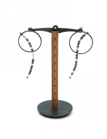 Modern Silver Earrings.