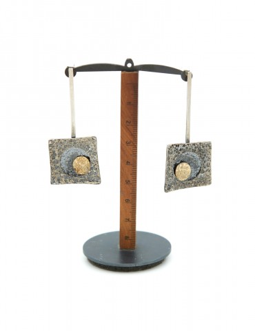Silver-Gold Earrings.