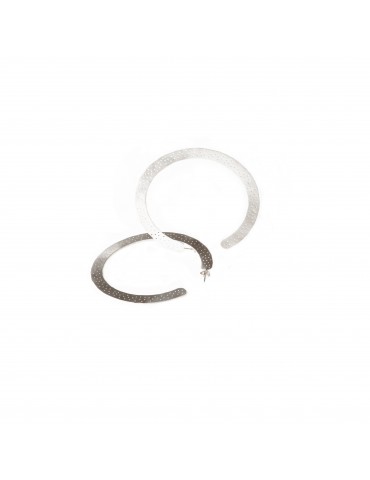 Modern Silver Hoops.